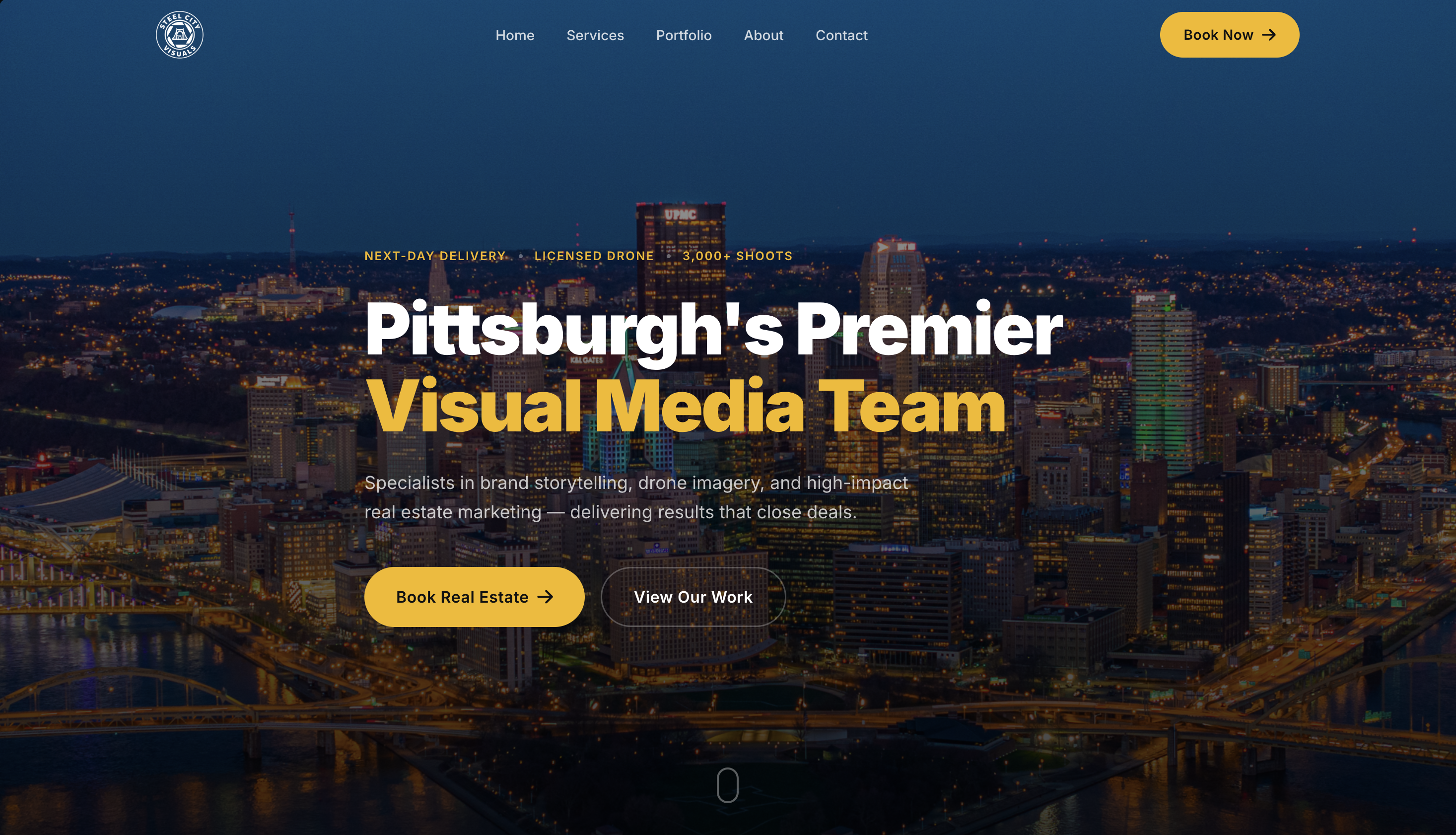 Steel City Visuals website screenshot